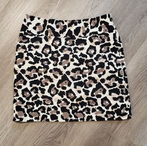 Loft leopard print skirt